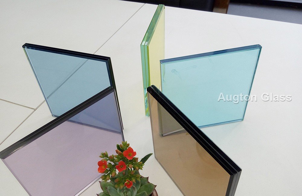 A standard PVB laminate: two lites, one interlayer — the spec lives in the millimetres of that middle layer.